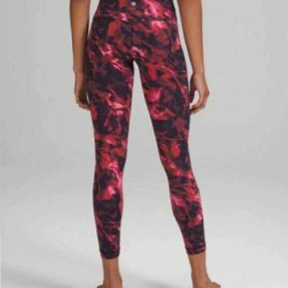 NWT Lululemon Align High-Rise 25” Leggings Intensity Pink Blossom Multi Size 4 - Picture 2 of 7